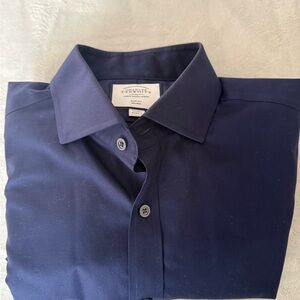 Charles Tyrwhitt Dark Blue Dress Shirt 17/35 slim fit